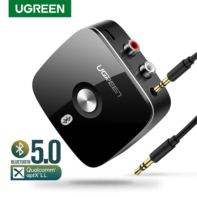 UGREEN Bluetooth RCA Receiver 5.0 aptX LL 3.5mm Jack Aux Wireless Adapter Music for TV Car RCA Bluetooth 5.0 Audio Transmitter