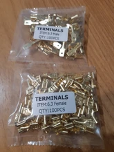 Connector Electric-Wire-Connectors-Set Car-Speaker Crimp-Terminal And 100pcs/Lot Gold