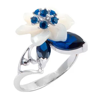 

Silver ring with mother of pearl