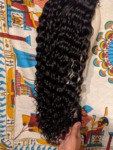 Pelucas de cabello humano peruano para mujeres negras, postizo de ondas profundas con cierre de encaje, 4x4