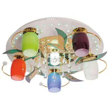 

Chandelier with remote 8312 / 5 + 1BK + CR WT RC rbpled