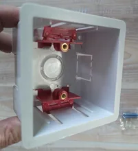 Coswall-caja de revestimiento seco de 1 entrada para paneles de yeso, tablero de yeso, platerboad de 46mm / 34mm de profundidad, caja de interruptores de pared, Cassette de enchufe