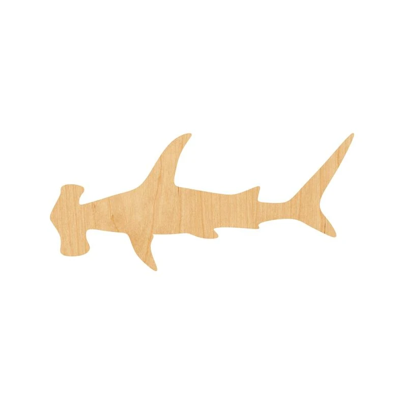 Shark Laser Cut Wood Shape Craft Supply