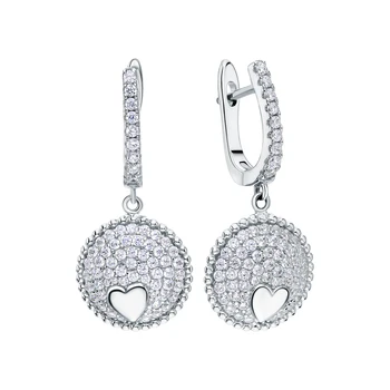 

Silver earrings with cubic zirconia sunlight sample 925