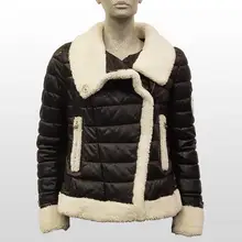 

Women Genuine Real Leather Black Jacket Sheepskin Motorcycle Biker Slim Short Casual New Warm Thick Fur Colar Winter Outerwear