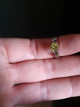 Tamaño 6-10 una vez sobre un anillo de tiempo la nieve blanco minimalista verde Chapado en cristales anillo de compromiso para las mujeres