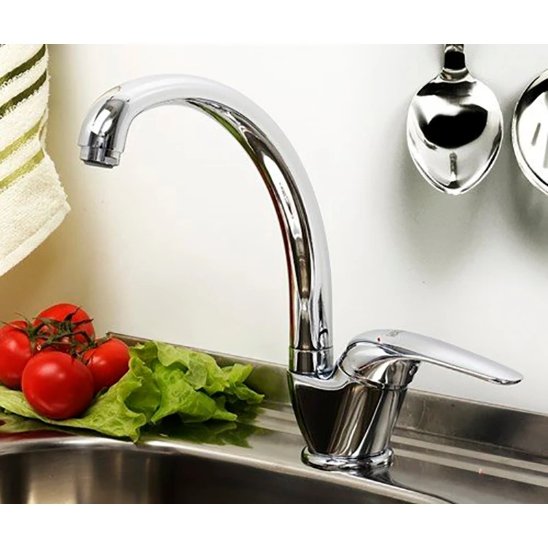 Смеситель для кухни WasserKRAFT Rossel 2807(Керамический картридж, встроенный аэратор, никель-хромовое покрытие