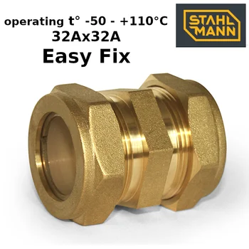 

Brass coupling Stahlmann 32х32 EF water supply fittings couplings for water pipes coupler ferrule