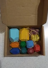 Bloques de construcción de madera Jenga para niños, juguete educativo de piedra de colores, apilamiento de estilo nórdico creativo, venta al por mayor