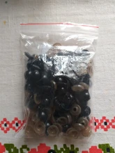 Botones de costura ojos de plástico para muñeca negros, Ojos de seguridad para oso de peluche, peluches a presión, confección de álbumes de recortes con animales, muñecos de títeres, ojos artesanales