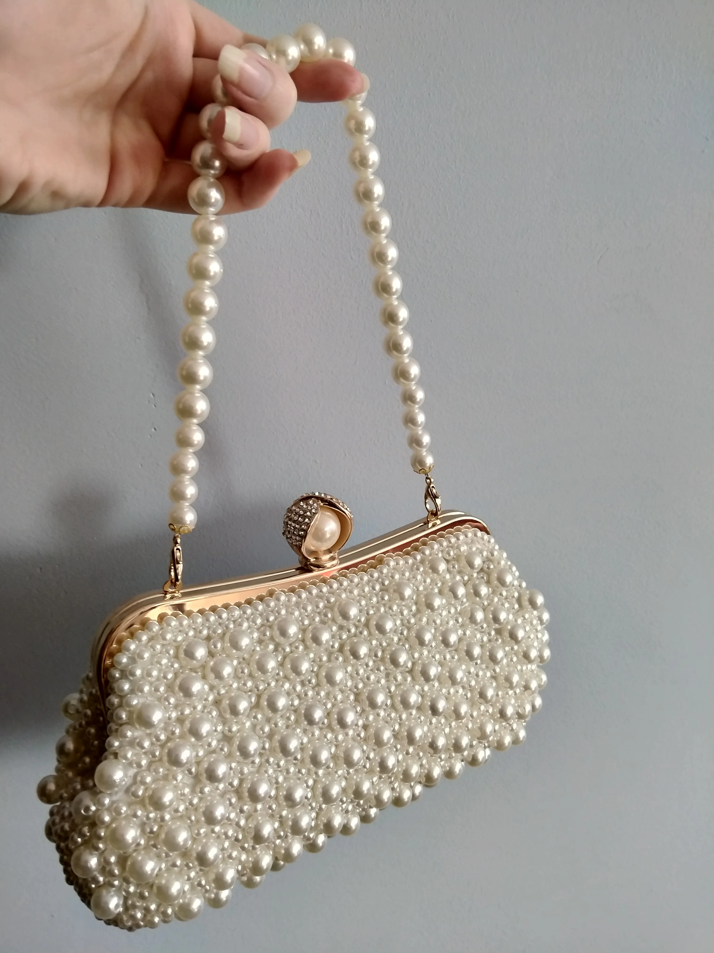 Pearl Beaded Evening Clutch Purse – Glamour Stitch