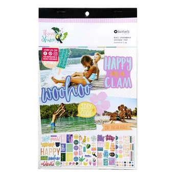 

CRZCrafter Foil Statement Paper Sticker Embellishments Pad For Scrapbooking Cardmaking Journaling Self adhesive Gifts Decoration