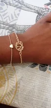 Pulseras de oro de loto hueco para mujer, pulsera de Navidad, regalo de joyería, 2021