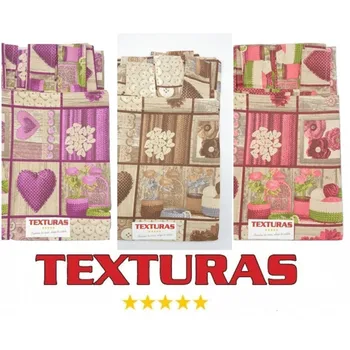 

TEXTURES HOME-Curtain printed canvas GARDEN CLUB 260X150 cms (Various colors available)