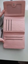 Monedero de Color caramelo a la moda para mujer, Cartera de cuero de Color liso Vintage corta con broche de corazón, tarjetero para chicas