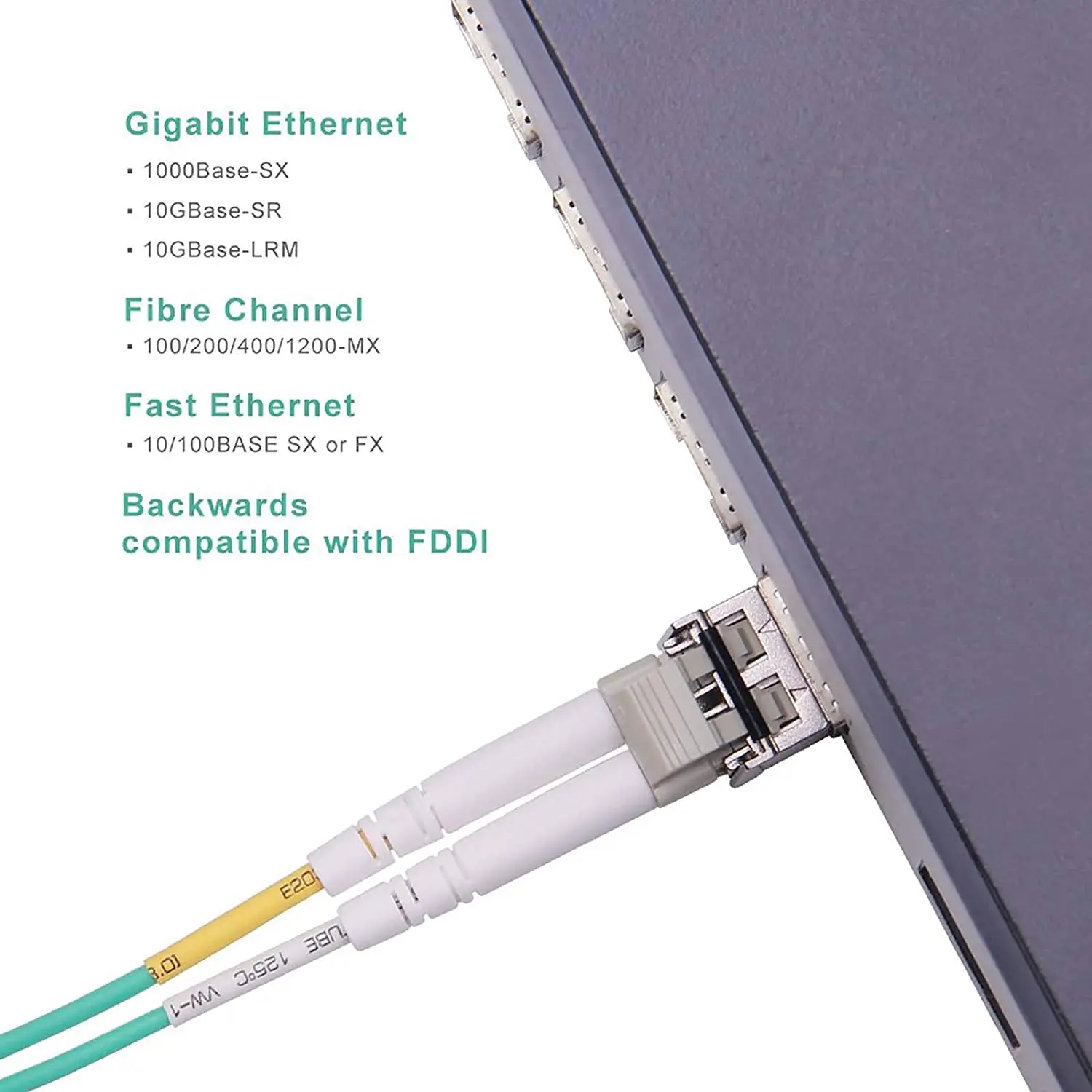 10m/33ft OM3 LC to LC Fiber Patch Cord 50/125 Multi-Mode Duplex LC Cable LSZH