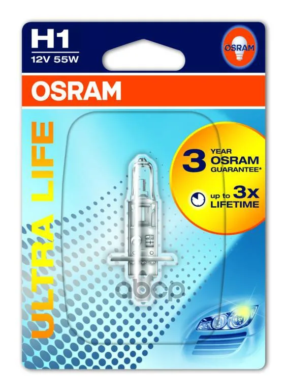 Лампа H1 12v 55w P14.5s Ultra Life 4 Года Гарантии 1 Шт. Osram арт. 64150ULT01B | Автомобили и мотоциклы
