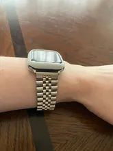 Correa de acero inoxidable para Apple Watch, repuesto de pulsera deportiva para iWatch 6, 5, 4, 3, 40mm, 44mm, 38mm, 42mm