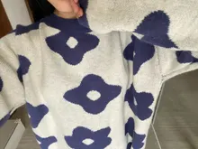 Suéteres de moda para mujer, jerséis de flores para invierno