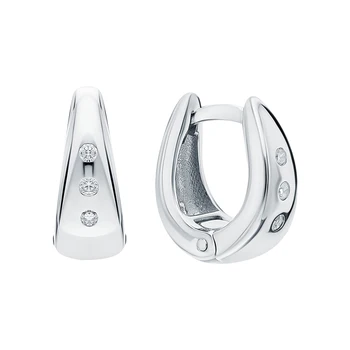 

Silver earrings with cubic zirconia sunlight sample 925
