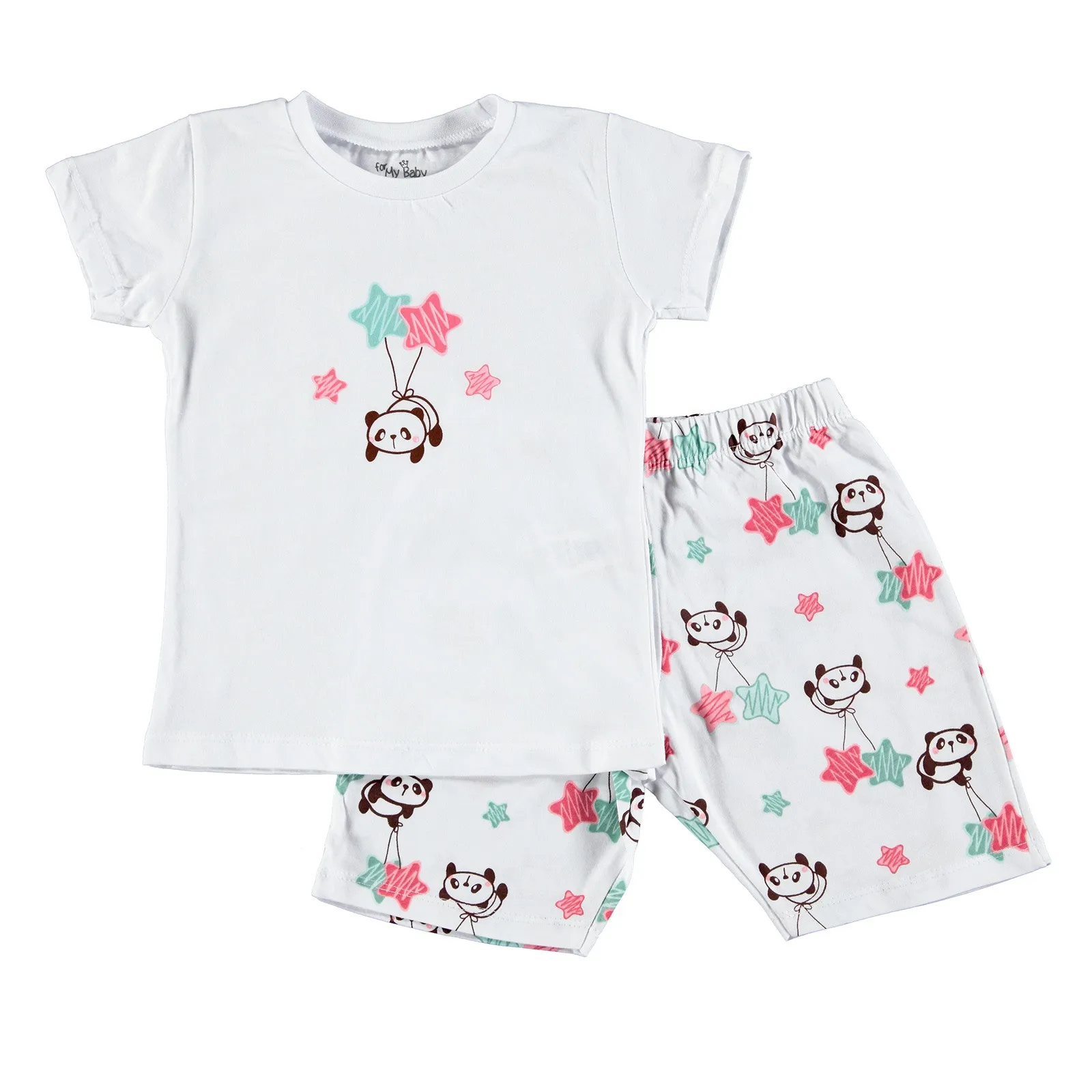 

ebebek For My Baby Panda Printed Short Sleeve Girl Pyjamas