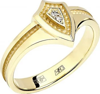 

Esthete ring with 2 diamonds in Yellow Gold
