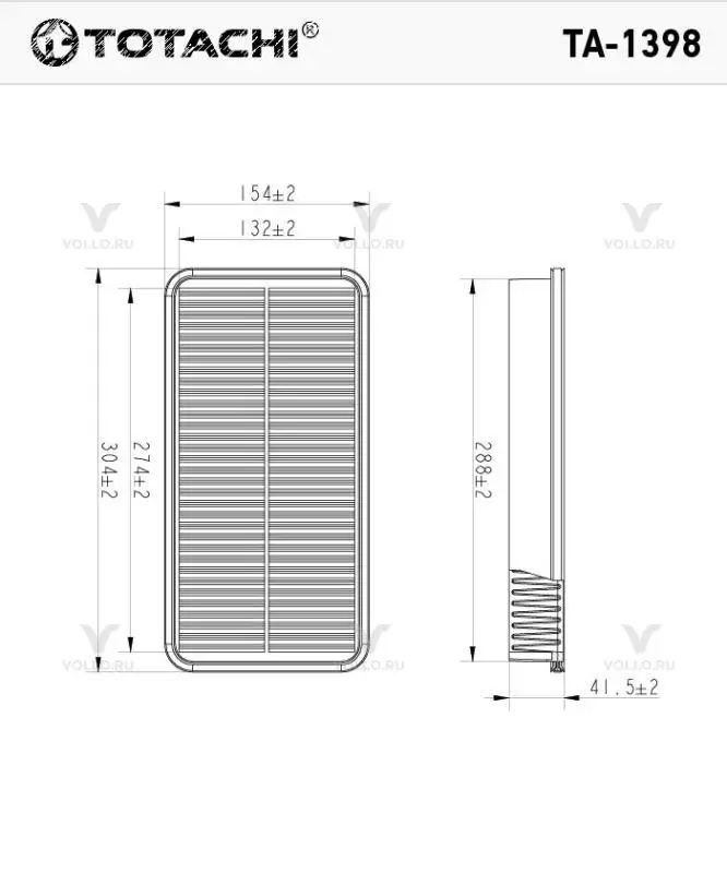 TOTACHI TA-1398 A-161 17801-74020 MANN C 31 101/1