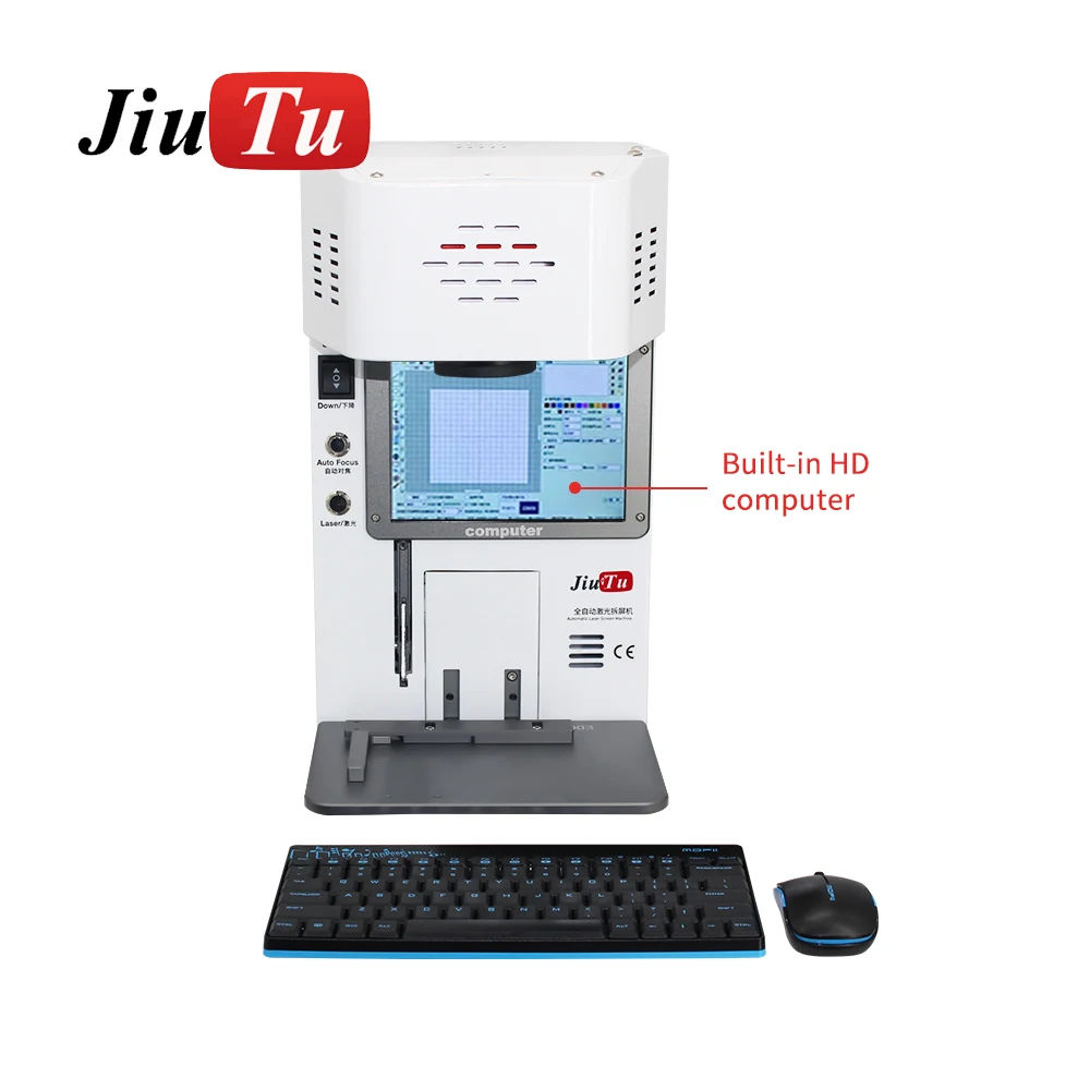 20W Fiber Laser Machine For iPhone Battery Rear Cover Bezel Frame Separator Remover Built in Fume Extractor