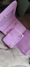 Cartera pequeña con broche para mujer, monedero pequeño, billetera de corona para tarjeta de mujer, Mini bolso de mano