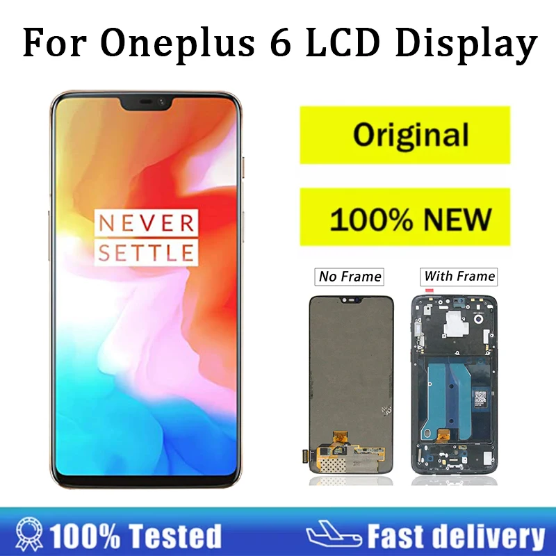 6.28&quot Original LCD Display For Oneplus 6 Touch Screen Digitizer Replacement Assembly 1+ Super AMOLED Parts |