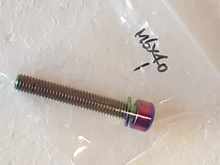 Tornillo de titanio Ti M6x 16 18 20 25 30 35 40mm con arandelas para freno de disco de bicicleta madre abrazadera 1 Uds