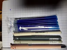 20 piezas bolígrafo borrable recargable 0,35mm azul/negro tinta magia bolígrafo borrable recargable estudiantes de escritura de regalo de pluma artículos de papelería para estudiantes