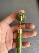 Rodillo masajeador Facial de piedra de Jade, masajeador Natural para cara, ojo, cuello, Guasha raspador, herramientas adelgazantes de belleza
