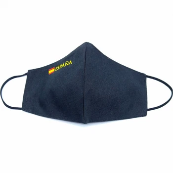 

Reusable adult facial fabric mask with flag of Spain, original design, washable with filter opening.