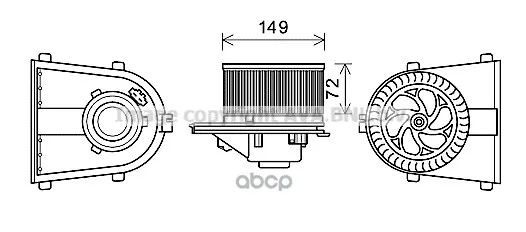 Мотор Отопителя Vag A3/Tt /Octavia/G4/Bora/Polo 97-10 Ava Ai8378 Ava арт. AI8378