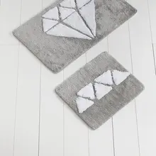 Коврики для ванной нескользящие Противоскользящие коврики противоскользящие 2'Li серый бриллиант набор 60X100 см-50X60 см