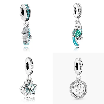 

CHAMSS New Fashion Tropical Series Hippo Parrot Starfish And Marine Shell Ornaments Diy Bracelet Original Ladies Jewelry Gift