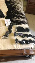 Body-Wave-Bundles Closure Human-Hair Remy Yyong with Weave 4x4 3/4