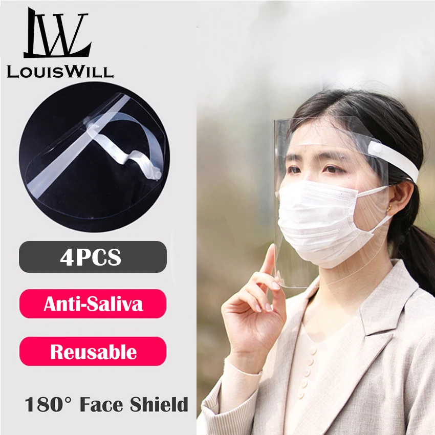 

Protective Face Shield 180°Face Protection Isolation Shield Anti-Fog Splash Oil-Splash rain-proof Face Shield Anti-Saliva