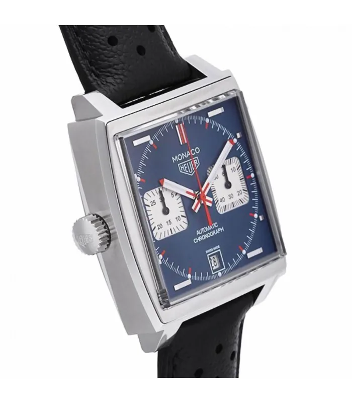 TAG HEUER MONACO CALIBRE 11 часы автоматические часы синий циферблат 39 мм CAW211P. FC6356
