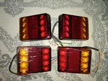 Tail-Light Trailer-Truck Rear-Parts Lamps-Pair Car Led Waterproof 12V 8 for IP65 2pcs