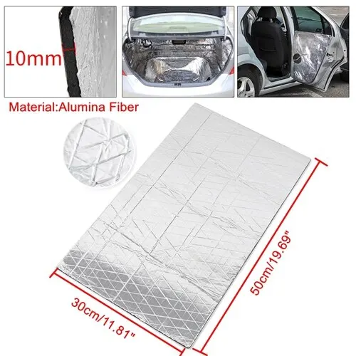 10mm Alumina Fiber Uxcell 5 мм/8 мм/10 мм 50 см* 30 см толщиной 1,6 квадратных футов Автомобильная теплоизоляция звук Deadener дорожный шумоподавитель тепловой коврик - Название цвета: 10mm Alumina Fiber