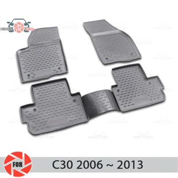 

Floor mats for Volvo C30 2006~2013 rugs non slip polyurethane dirt protection interior car styling accessories