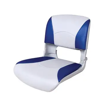 

Chair plastic folding with backing Deluxe all weather seat, white/blue 75113wb