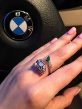 Anillo de boda de circón dorado con cabeza de leopardo para hombre y mujer, joyería abierta, moda al por mayor