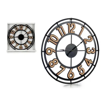 

Wall Clock Metal Wood Metal (4,5 x 60 x 60 cm)