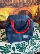 Fiambrera enfriadora para la comida de mujer y niños, bolsa de lona aislada portátil de patrón funcional, bolso térmico para picnic, almuerzo