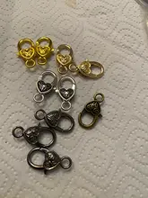 10 unids/lote ganchos de broche de langosta de mono de plata antigua para collar pulsera cadena accesorio de joyería para manualidades hallazgos 26*15MM