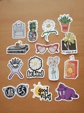 Pegatinas de margaritas con flores de dibujos animados para niños y niñas, calcomanía para equipajes, para Skateboard, Kawaii, moderna, guitarra, portátil, 50 Uds., F4