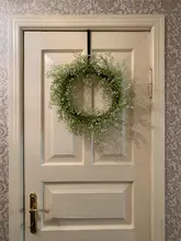 Colgadores con forma de gancho de hierro para puerta, estante de almacenamiento extraíble, organizador para Navidad, corona, abrigo, bolsa, sombrero, Bata
